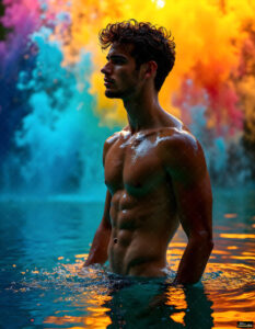 Male Art in Motion – AI Abstract Art