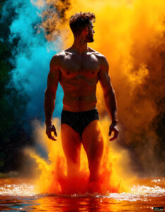 Male Art in Motion – AI Abstract Art