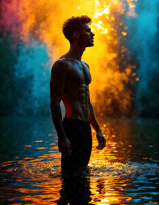 Male Art in Motion – AI Abstract Art
