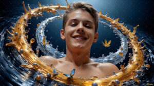 Male Art in Motion – AI Abstract Art