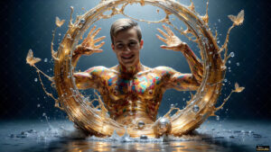 Male Art in Motion – AI Abstract Art