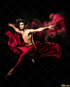 Male Art in Motion – AI Abstract Art