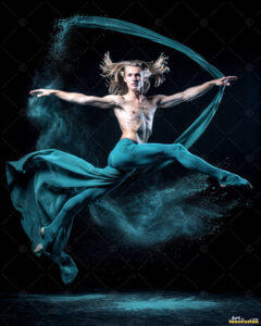 Male Art in Motion – AI Abstract Art