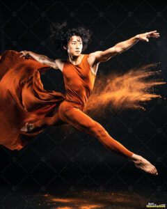 Male Art in Motion – AI Abstract Art