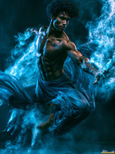 Male Art in Motion – AI Abstract Art