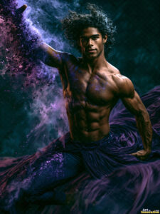 Male Art in Motion – AI Abstract Art