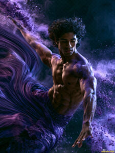 Male Art in Motion – AI Abstract Art