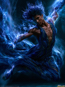 Male Art in Motion – AI Abstract Art