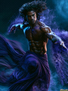 Male Art in Motion – AI Abstract Art