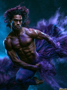 Male Art in Motion – AI Abstract Art
