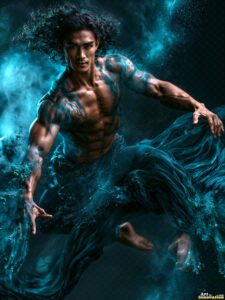 Male Art in Motion – AI Abstract Art