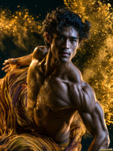 Male Art in Motion – AI Abstract Art