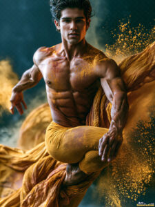 Male Art in Motion – AI Abstract Art
