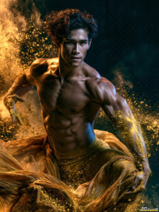 Male Art in Motion – AI Abstract Art