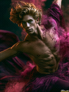 Male Art in Motion – AI Abstract Art
