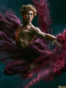 Male Art in Motion – AI Abstract Art