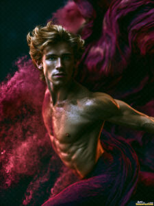 Male Art in Motion – AI Abstract Art