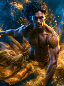 Male Art in Motion – AI Abstract Art