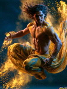 Male Art in Motion – AI Abstract Art