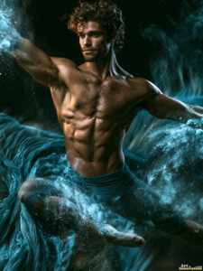 Male Art in Motion – AI Abstract Art