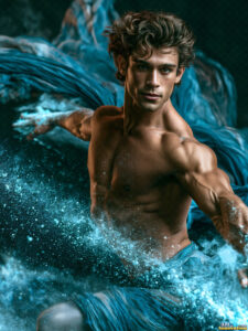 Male Art in Motion – AI Abstract Art