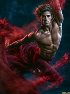 Male Art in Motion – AI Abstract Art