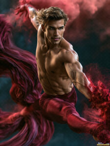 Male Art in Motion – AI Abstract Art