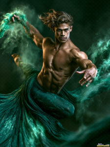 Male Art in Motion – AI Abstract Art