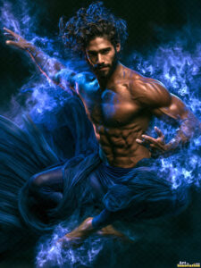 Male Art in Motion – AI Abstract Art