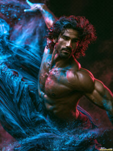 Male Art in Motion – AI Abstract Art