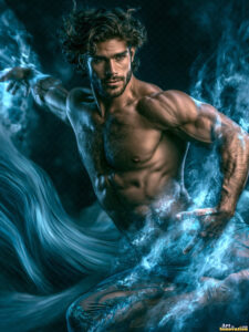 Male Art in Motion – AI Abstract Art