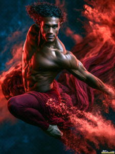 Male Art in Motion – AI Abstract Art