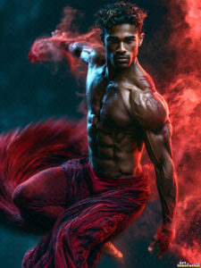 Male Art in Motion – AI Abstract Art