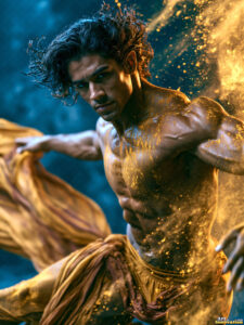 Male Art in Motion – AI Abstract Art
