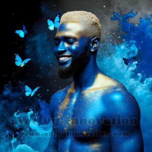 Men Enveloped by Color – AI Abstract Art | Art by Innovation