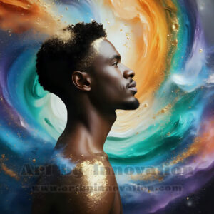 Men Enveloped by Color – AI Abstract Art | Art by Innovation