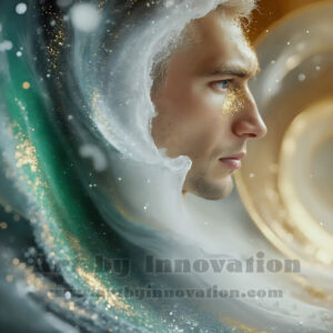 Men Enveloped by Color – AI Abstract Art | Art by Innovation