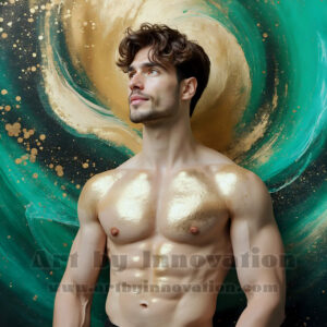 Men Enveloped by Color – AI Abstract Art | Art by Innovation