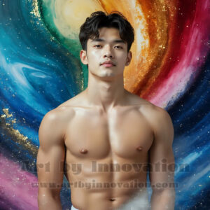 Men Enveloped by Color – AI Abstract Art | Art by Innovation