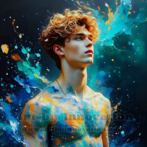 Men Enveloped by Color – AI Abstract Art | Art by Innovation