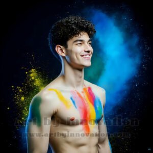 Men Enveloped by Color – AI Abstract Art | Art by Innovation