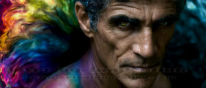 Men Enveloped by Color – AI Abstract Art | Art by Innovation