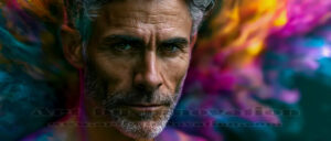 Men Enveloped by Color – AI Abstract Art | Art by Innovation