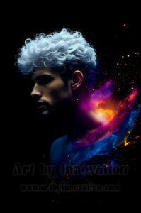 Men Enveloped by Color – AI Abstract Art | Art by Innovation