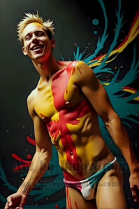 Men Enveloped by Color – AI Abstract Art | Art by Innovation
