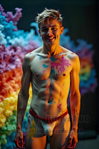 Men Enveloped by Color – AI Abstract Art | Art by Innovation
