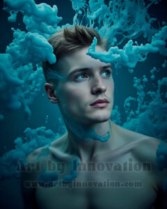 Men Enveloped by Color – AI Abstract Art | Art by Innovation