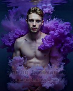 Men Enveloped by Color – AI Abstract Art | Art by Innovation