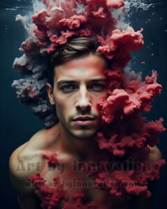 Men Enveloped by Color – AI Abstract Art | Art by Innovation