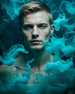 Men Enveloped by Color – AI Abstract Art | Art by Innovation